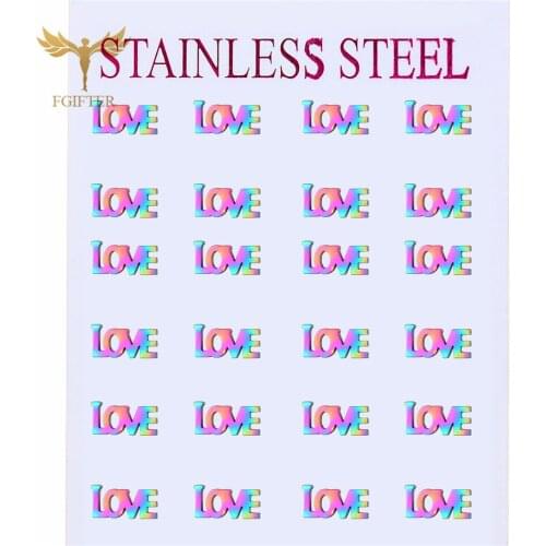 Romantic Letter Earrings Set Colorful Stainless Steel Ear Studs Wholesale Love Earrings Lovers' Jewelry Accessories