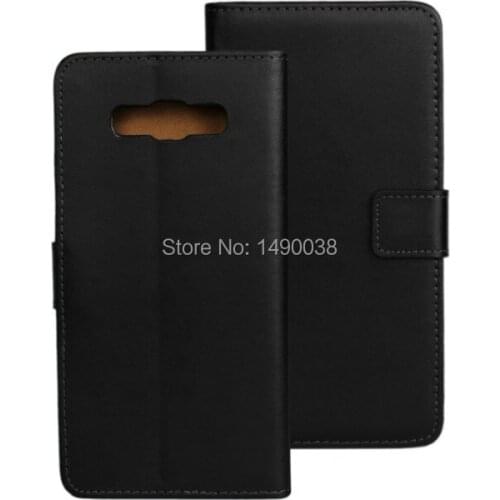 Black New High Quality Genuine Leather Wallet Case for Samsung Galaxy A7 with Card Holder Phone Case