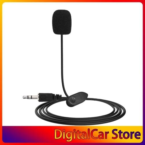 New Mini Portable 3.5mm Mini Studio Speech Mic Microphone w/ Clip for PC Desktop Notebook Lectures Teaching Mic Black