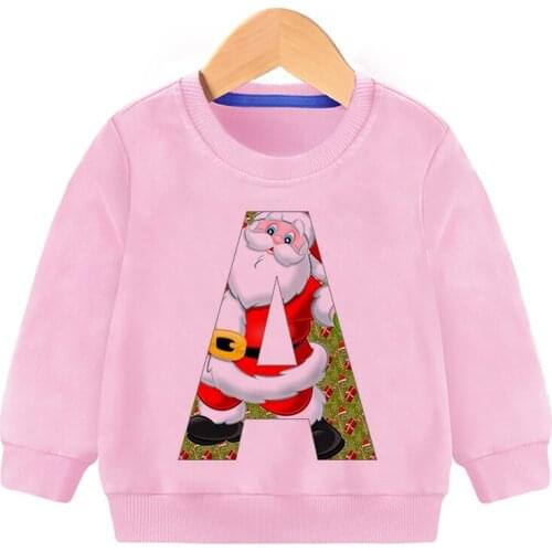Toddler Girls Clothes Christmas Letters Tops Children Cartoon Long Sleeve Girl Kids T-shirt Baby Boys Baby Boy Outfit Pullover