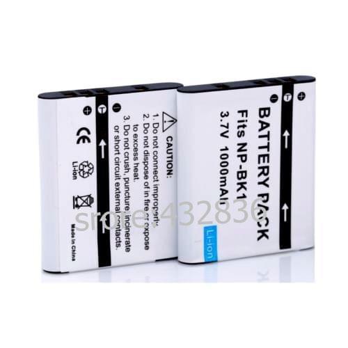 Wholesale 2pcs/lot 1000mAh NP-BK1 BK1 Li-ion digital camera battery + Charger For Sony Cyber-shot DSC-S950 S980 DSC S750