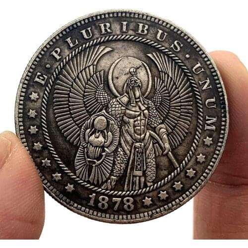 1878 Wandering Coin Owl Heroes Commemorative Coin Luna Collectible Coin Gift Lucky Challenge Coin