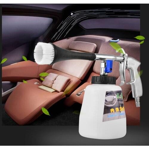 High Pressure Car Cleaning Wash Spray Gun Kit with Nozzle, Nylon Brush, 1L Foam Bottle Household Pneumatic Power Washer