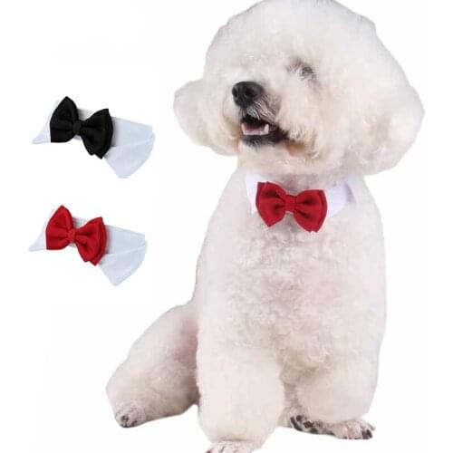 Puppy Dogs Adjustable Bow Tie Ornament Collar Pet Cat Necktie Wedding-Decoration-Accessories Gentleman Dog Bowknot Necklet 1Pc