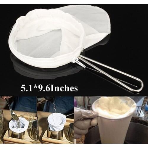 5" Large Thai Tea Cloth Strainer Filter Thai Tea Sock Strainer Traditional Infuser Coffee Milk Making