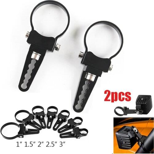 LED Bracket Clamps, 1"-3" Aluminum Tube Bull/Roll Bar Mount Bracket Clamps Holder LED Car Truck Off Road Work Light