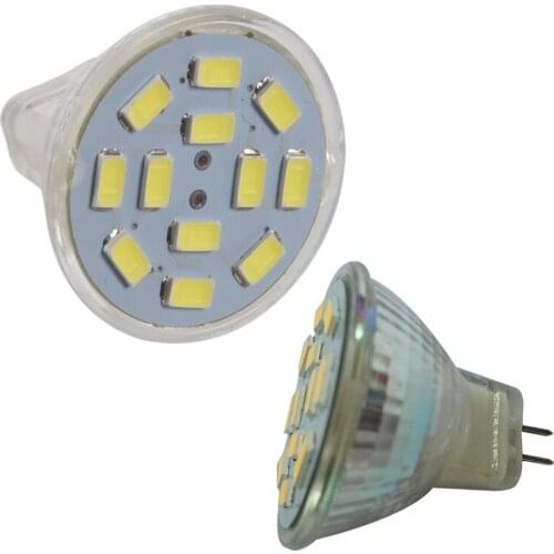 6W GU4(MR11) LED Spotlight MR11 12 SMD 5730 570 lm DC 12V, Warm White