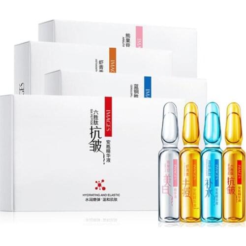 Face Serum Facial Moisturizing Liquid Hydrating Skin Care Whitening Essence Liquid Ampoule 7pcs/set