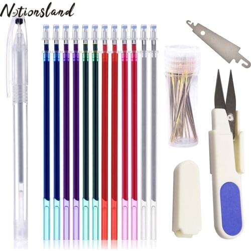 20pcs Cross Stitch Water Soluble Pen Refill Temporary Marking Sewing Chalk Sewing Kit with Scissors Embroidery Needles DIY Craft