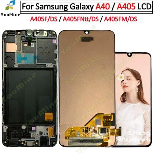 Original For Samsung Galaxy a40 A405 A405F A405FN LCD Display Touch Panel Screen Digitizer +frame Assembly For Samsung a40 LCD