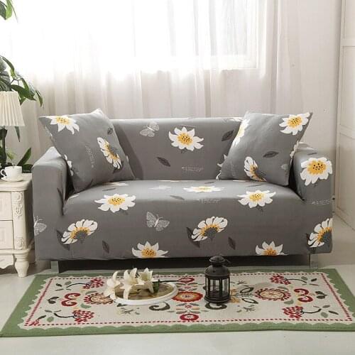 1pc Leaf /Flower Sofa Cover Cotton Elastic Sofa Slipcovers Corner Sofa Towel Couch Cover Sofa Covers for Living Room