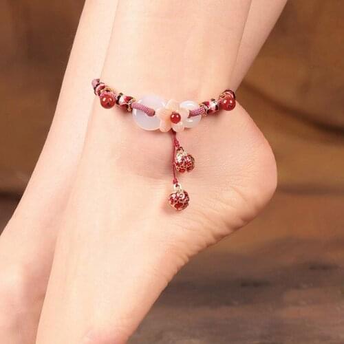 1pcs Bells Pendant Anklet Ancient Style Retro Feet Chain Women Girl Cosplay Prop Decor Jewelry Gift Jewellery Hot
