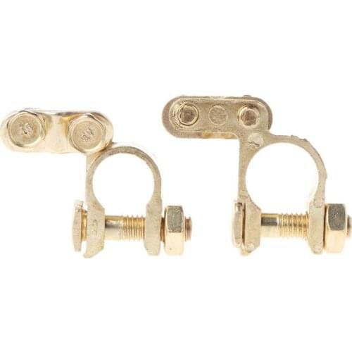 2Pcs Durable Replacement Auto Car Battery Terminal Clamp Clips Brass Connector G8TB