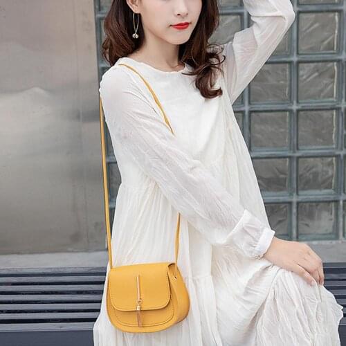 2021 New Crossbody Bags for Women Tassel Simple Style Solid Color Leather Shoulder Bag Ladies Messenger Bag bolso mujer