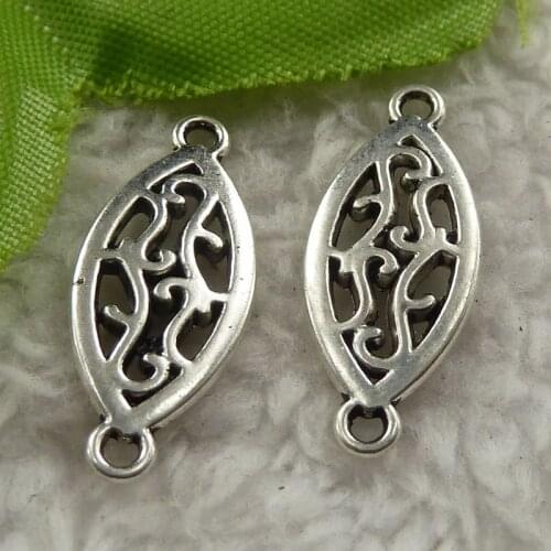 280 pieces antique silver nice connectors 25x10mm #4252