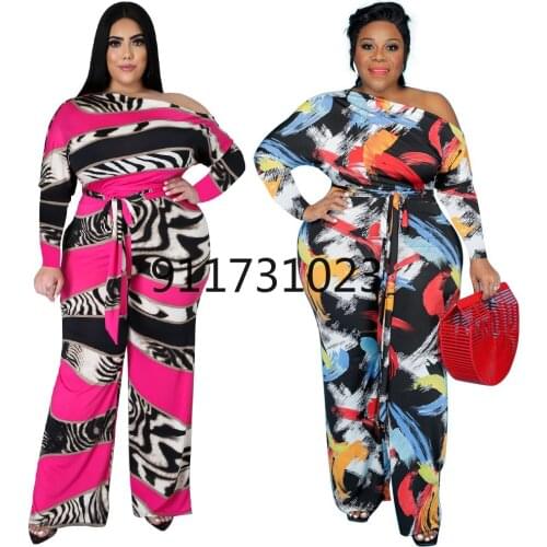 African Jumpsuit for Women Spring and Autumn African Women Long Sleeve Printing Polyester Long Jumpsuit African Clothes Women