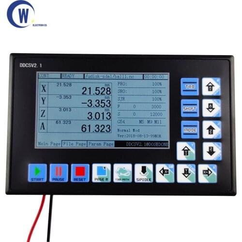 Cnc motion controller 3-axis 4-axis cnc kit controller + handwheel + DC power supply support G code Support U disk read