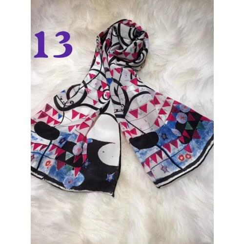 Floral All-match women 100% silk scarf fashion wrap shawl MIXED COLOR size 160*42cm #2746