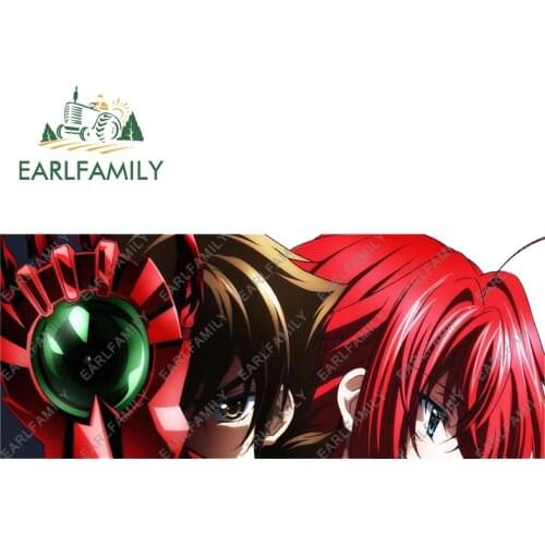 EARLFAMILY 13cm x 5.3cm for High School DxD Peek JDM Car Stickers Motorcycle Decal Graffiti Trunk Windshield RV Scratch-Proof