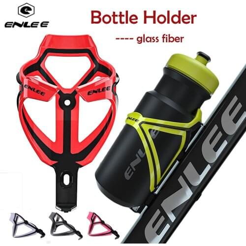 ENLEE MTB Bike Water Bottle Holder Carbon Glass Fiber Kettle Cage Rack FOR Road / Mountain Bicycle Cycling Accessories 5 Colors