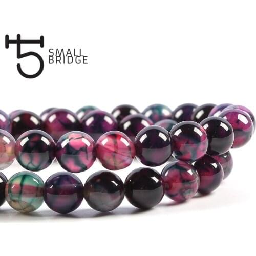 6 8 10mm Round Smooth Natural Stone Beads For Jewelry Making Women Diy Bracelet Pattern Agates Beads Strand Wholesale S602