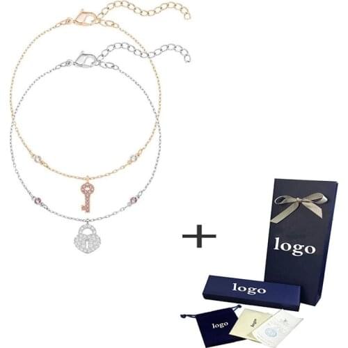 Minimalist Key Ladies Crystal Bracelet For Girlfriend Best Fashion Romantic Engagement Birthday Gift