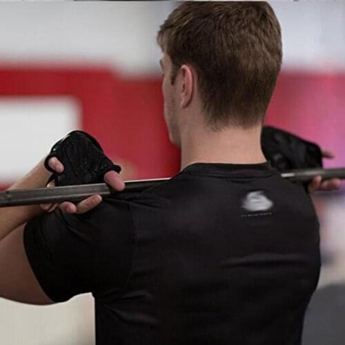 Mounchain 1 pair Weight Lifting Gloves Anti-skid High Strength Gym Half Finger Gloves Weight Lifting Gloves S, M, L Black