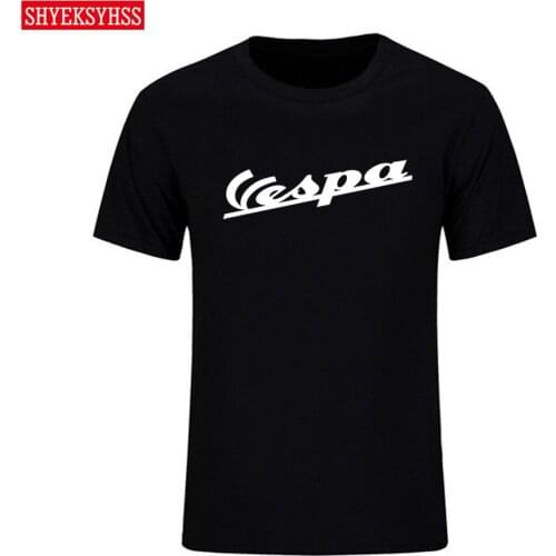 Vespa Print Mens Tshirt Retro Scooter Motorcycle T shirt Riding Jersey Wear Fashionable Short-Sleeved Cotton O-Neck T-Shirt 2020