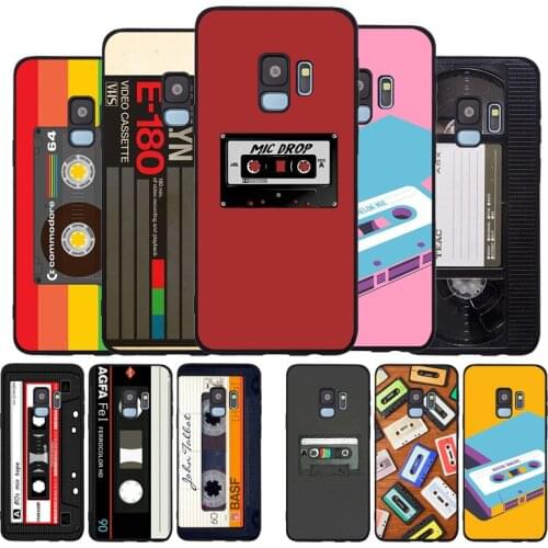 Magnetic tape Cassette audio tape Soft phone Case For Samsung S20 S10 S9 S8 S7 edge Plus Lite For Note 8 9 10 A6 A7 A8 A9