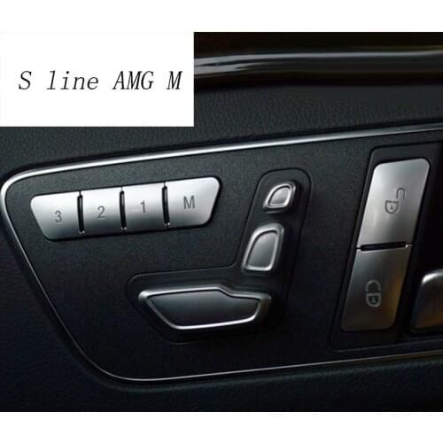 Car styling Seat Adjust Button Switch Covers Trim Stickers for Mercedes Benz GLE W166 ML GL GLS X166 Interior auto Accessories