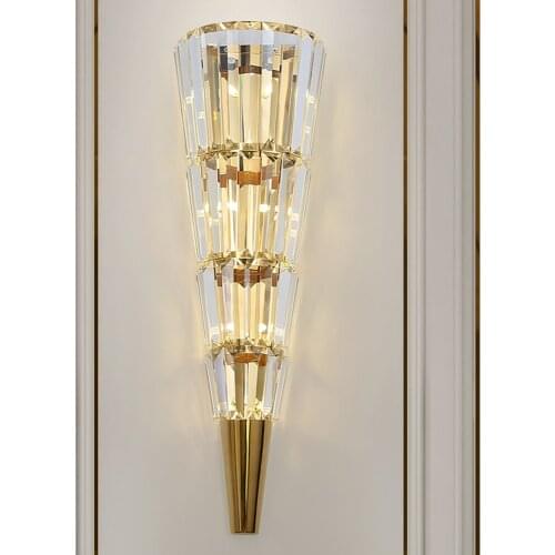 New Luxury Wall Lamp For Bedroom Bedside Indoor Lighting Lustre Cristal wall lights Nordic Creative LED Sconce Lamps