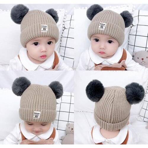 Cute Super Cute Baby Girl Hat In Autumn And Winter For Boys Plus Velvet Warm Woolen Hat For Infants And Toddlers In Winter