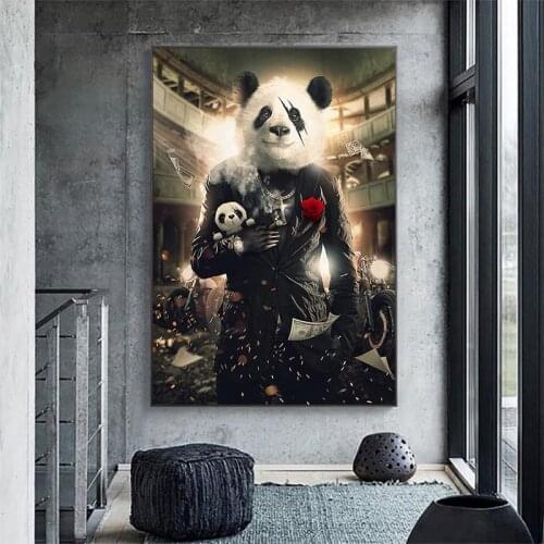 Pirate monkey At Sea Canvas Painting Locomotive Party Panda Vintage Posters and Prints Vessel Wall Pictures for Living Room