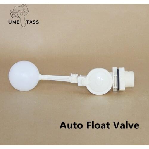 White Plastic Adjustable Auto Fill Float Ball Valve Water Control Switch For Water Tower Water Tank