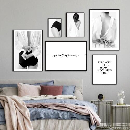 Sexy Pictures Wall Posters for Room Design Girl Canvas Wall Art Prints for Bedroom Frameless Paintings for Interior