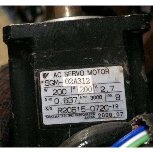 Servo motor SGM-02A312 , Used one , 90% appearance new , 3 months warranty , in stock