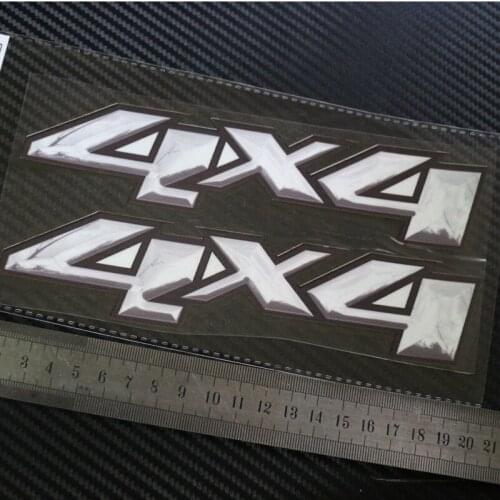 SIXSUB RZR 4X4 Chrome EFFECT Chevy Silverado Sierra 2 PACK moto cars Reflective stickers decals waterproof sunscreen