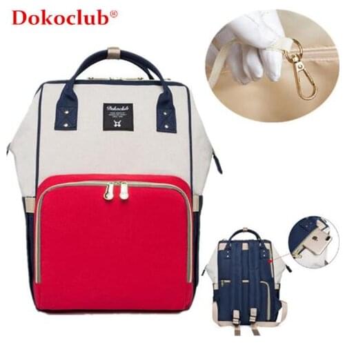 Dokoclub Nappy Bag Mother Baby Muli Function Diaper Bag Nursing Travel Bag Wet Waterproof Backpack Large Capacity Baby Care Bag