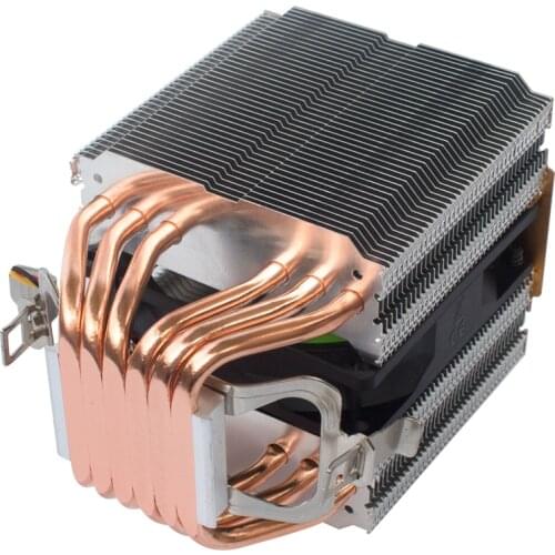 LED CPU Cooler 4/6 Copper Tube Heatpipe Dual Tower 9cm Cooling Fan Heatsink Radiator for 1150/1151/1155/1156/775/1366 AMD 2011