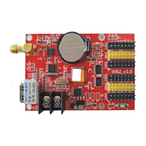 W62 HD-W62(old version HD-W40) wifi wireless and USB ports led sign controller card supports P10,P16,P20,F3.0,F3.75,F5.0