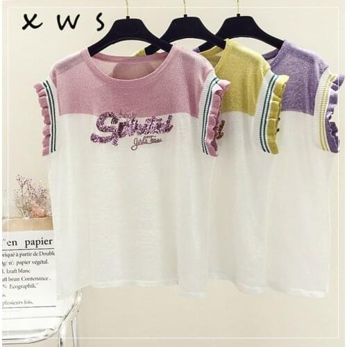 XING WEI SI Women's Knitted T-shirts