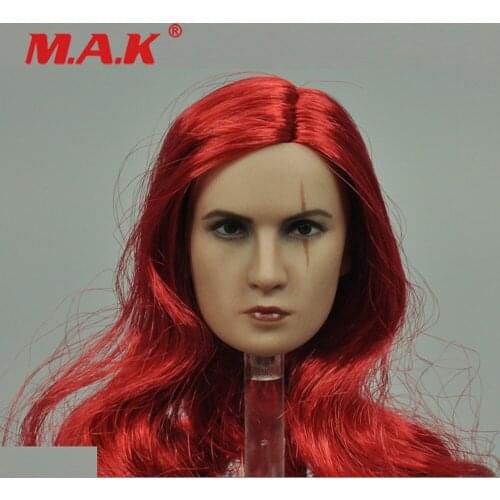 1/6 Female Redhead Head Sculpture Assassin Girl Head Carving For 12 inch Female Dolls In Stock