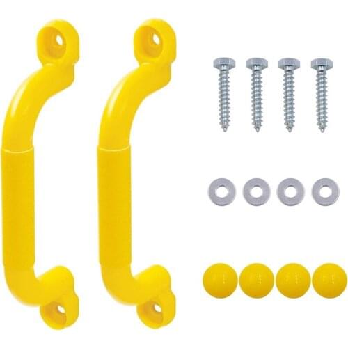 1 Double Yellow Safety Handrail Handle Solid Color Swing Set Child Safety Handle for Toy Combination Climbing Frame and Play Hou