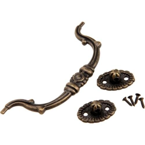 1pc Retro Knobs Antique Brass Cabinet Knobs and Handles Kitchen Drawer Cupboard Pull Handles Furniture Fittings 123*50mm