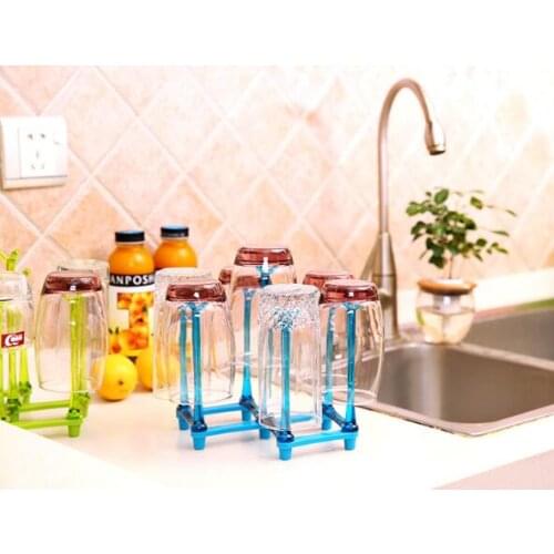 1PC Draining Milk Cup Holder Hanging Wine Glass Holder Mug Storage Rack Drainer Shelf Organizer Kitchen Accessories NI 005