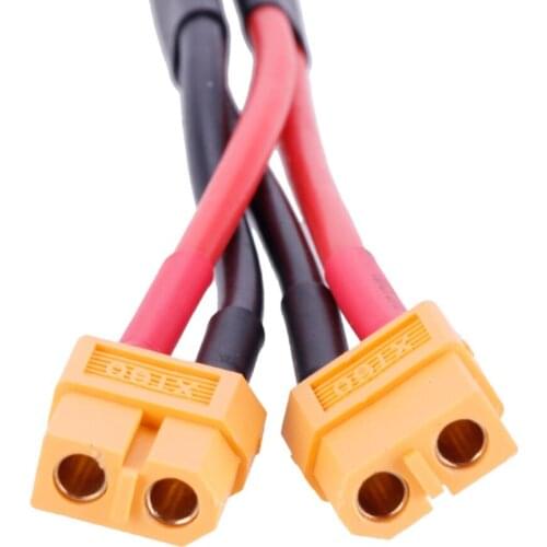 1pcs XT60 Parallel Battery Connector Cable Dual Extension Y Silicone Wire 13.5CM Parallel Adapter #277164