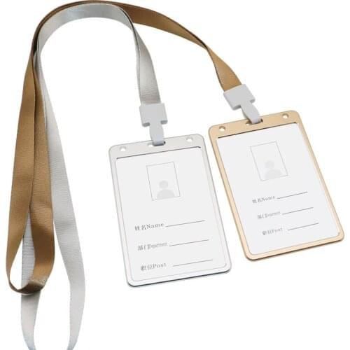 10pcs Aluminum alloy card holder; working ID card holder; metal business card holder; badge holder yyn08