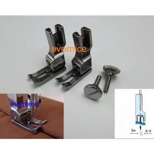 2 RIGHT SIDE EDGE GUIDE COMPENSATING FOOT NARROW BASE for SINGER BROTHER CONSEW JUKI