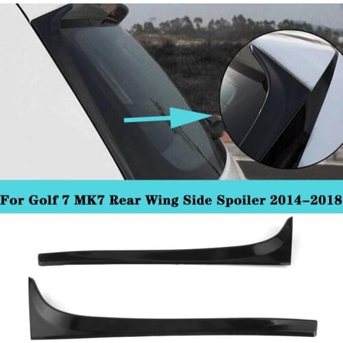 2PCS Rear Window Spoiler Side Wing Trim Cover Car Vehicle Modification Fit For Golf 7 MK7 2014-2018