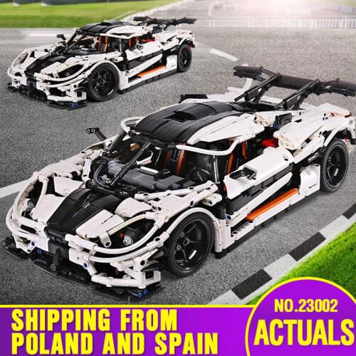 23002 High-Tech Car Toys Compatible With MOC-10574 Koenigseggs One 1: 8 Car Model Building Blocks Bricks Kids Christmas Gift